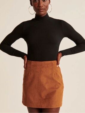 Abercrombie & Fitch Faux Suede Mini Skirt
